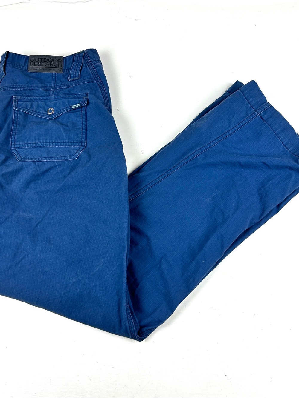 Outdoor Research Pants Womens 10 Blue Cargo Hiking Outdoor Canvas